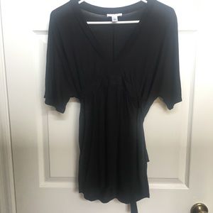 Black LOFT tie-back top